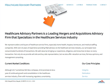 Tablet Screenshot of healthcareadvisorypartners.com